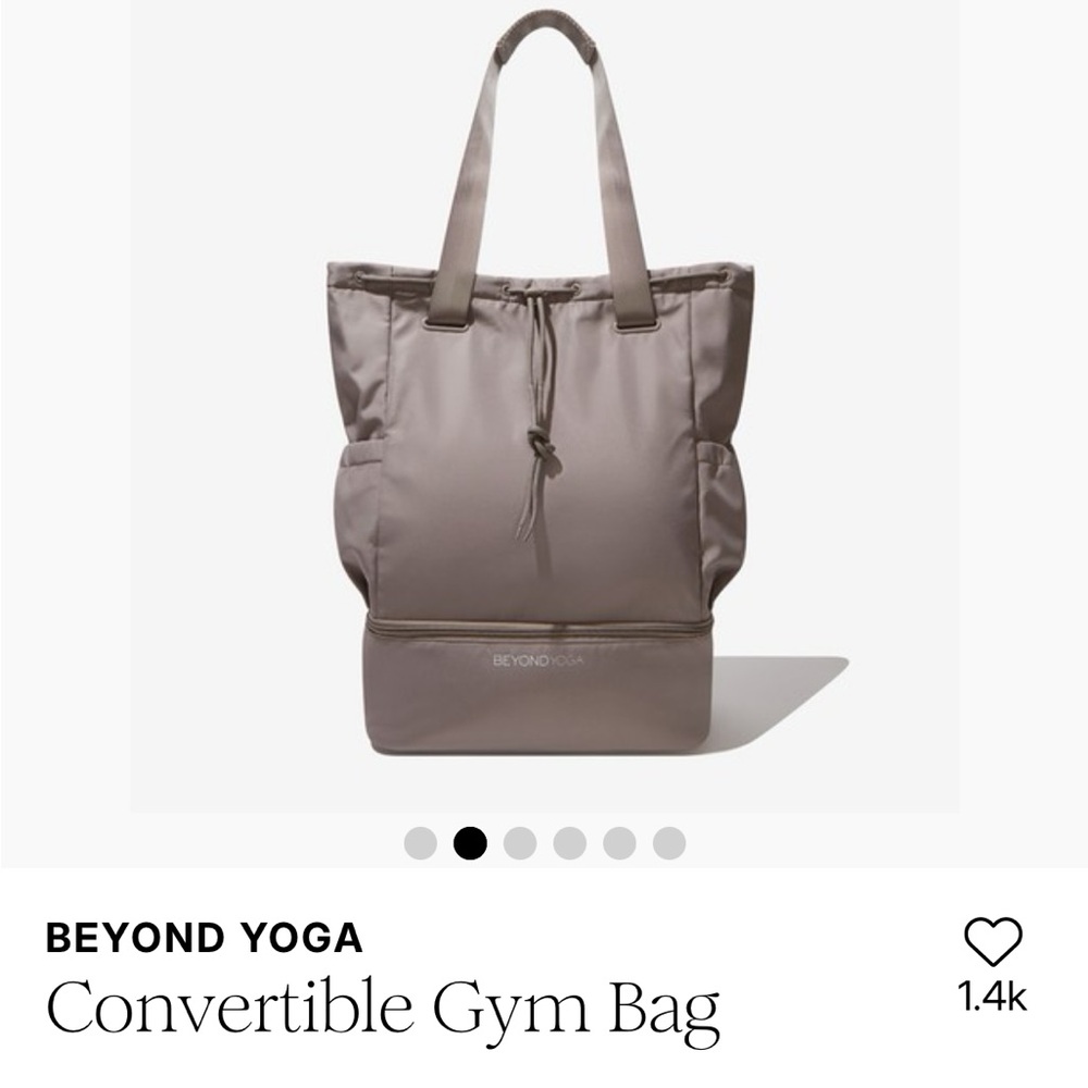 Beyond Yoga Gray Drawstring Bag - Picture 4 of 7